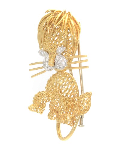 Piero Milano 18k Yellow and White Gold Diamond Statement Brooch M0561HB/R