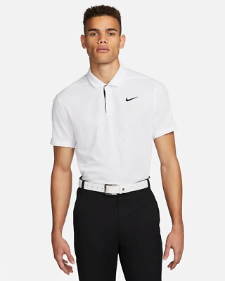 Nike Dri-FIT ADV Tiger Woods Men's Golf Polo 2023 Stadium White Small DR5327-100