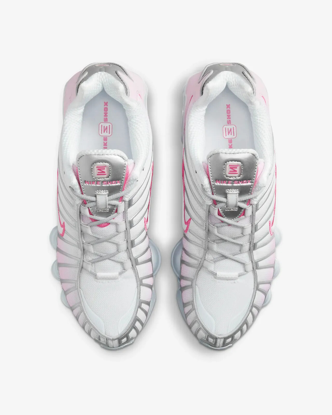 Pre-owned Nike Women's Shox Tl Shoes - Metallic Platinum/ Pink Foam (hv2520-001) In Silver