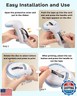 Embossing Label Maker Machine with Tapes, Portable Retro Embossed Label Maker, Vintage Mini Embosser Labeler, Handheld Label Printer for Home, Office and Outdoor, Blue