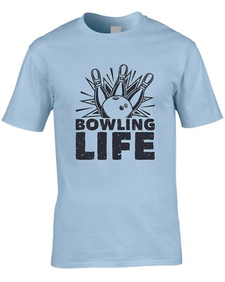Bowling Funny Men's T-Shirt Eat Sleep Life Bowler Gift Idea Team Club Ball Sport
