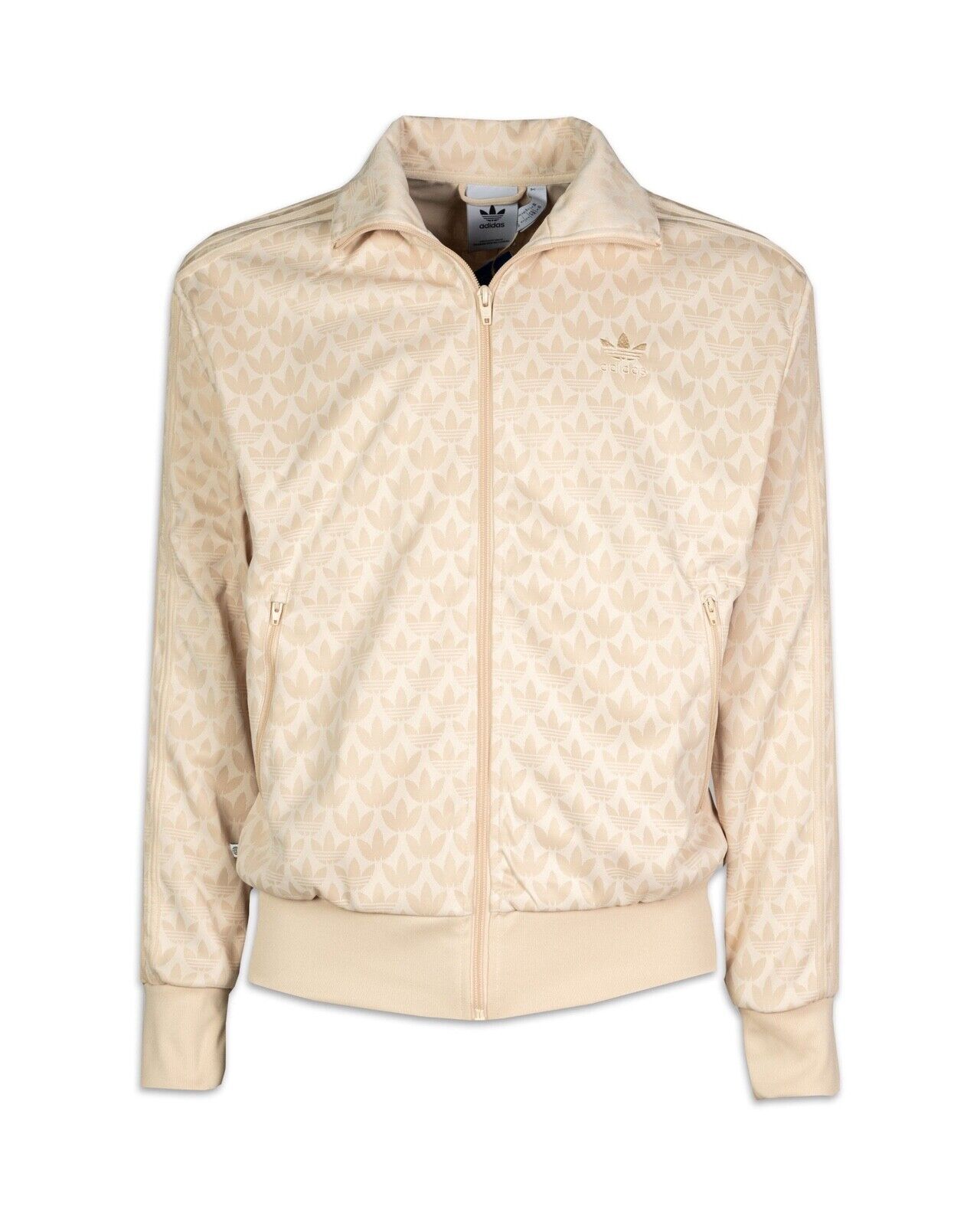 adidas Originals Firebird Track Top Monogram Logo Off White adidas Originals Firebird Track Top Monogram Logo Off White