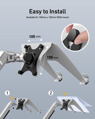 ergounion VESA Laptop Tray for Monitor Arm - 100x100mm VESA Mount Laptop Tray...