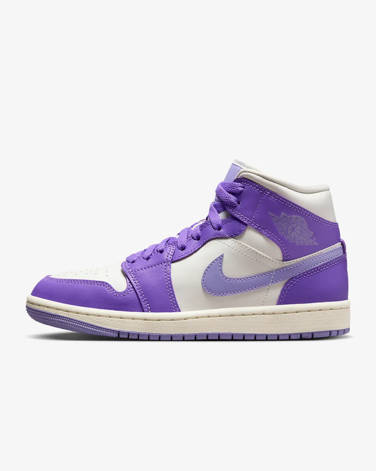 New Nike Women's Air Jordan 1 Mid Shoes - Sky J Purple New Nike Women's Air Jordan 1 Mid Shoes - Sky J Purple