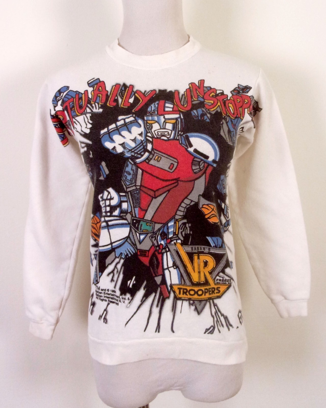 SAPEur 70s POP HEAD CREW NECK ホワイト XLサイズ Crewneck T-shirt - Triple Heavyweight Tsuriami - White