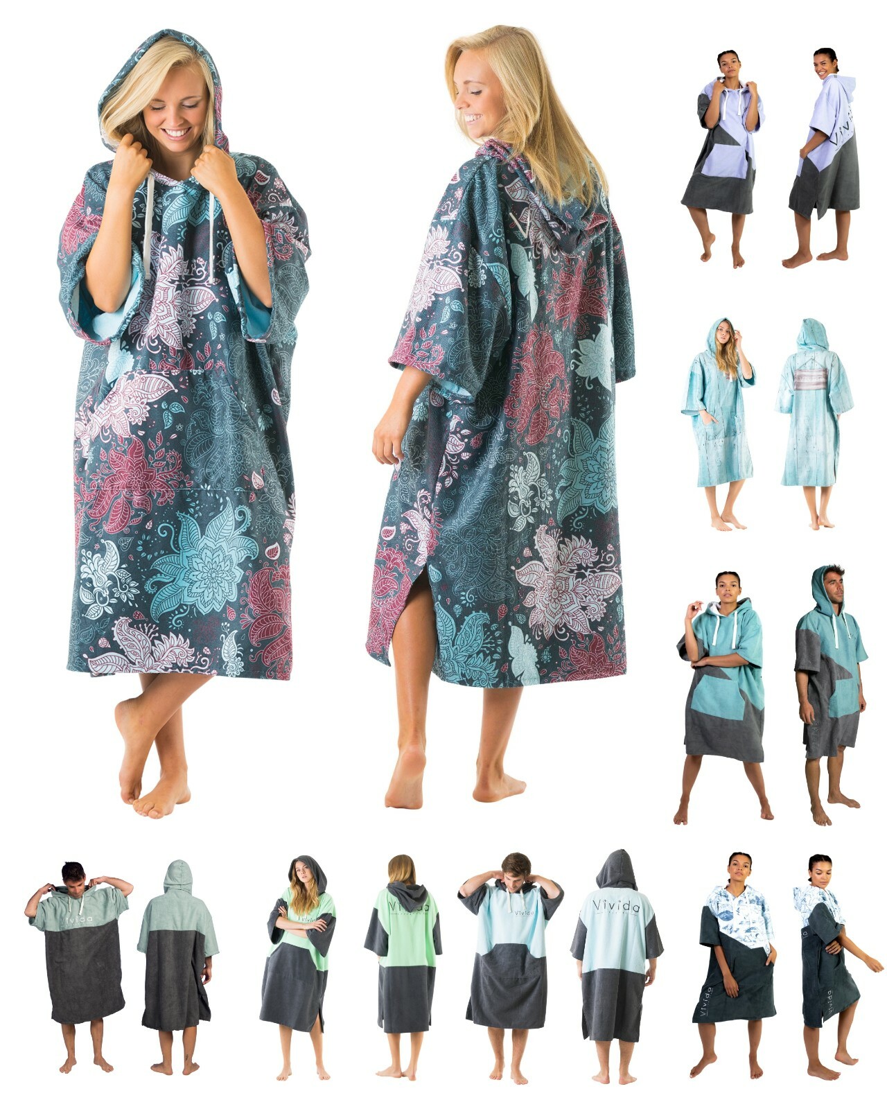 long sleeve towel poncho