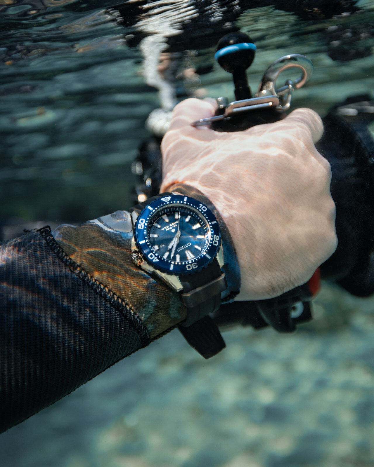 Citizen Men 's Sea Calendar Eco-Drive Black Polyurethane Watch 45 MM BN0196-01L