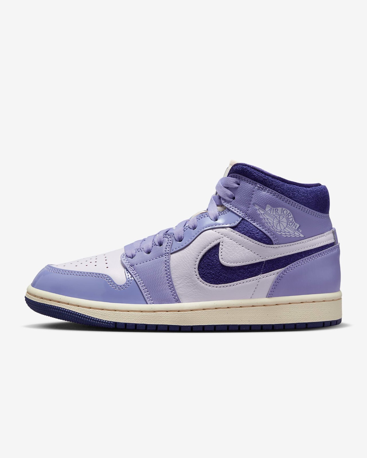 

Женские кроссовки Nike Air Jordan 1 Mid SE — светло-фиолетовые Barely Grape DZ3745-500 Expedited, Light purple barely grape, Nike Air Jordan 1 Mid SE