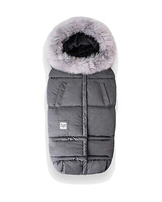 7AM Enfant Blanket 212 Evolution Tundra  Fur Extendable Stroller Footmuff Grey