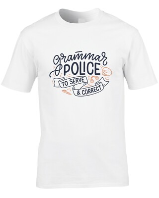 Grammar Police Men's T-Shirt Funny Job Occupation School English Teacher Gift