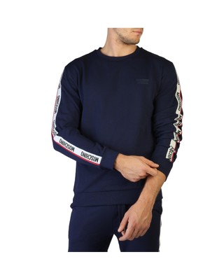 Pre-owned Moschino Solid Colour Long Sleeve Round Neck Sweatshirt - Sweatshirts & In Blau