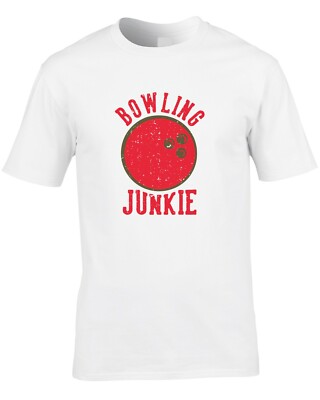 Bowling Funny Men's T-Shirt Bowling Junkie Bowler Gift Idea Team Club Ball