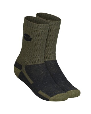 Korda Merino Wool Socks Olive  Two Sizes New Carp Fishing Anglers Clothing