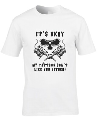 Funny Tattoo Gun Men's T-Shirt Body Art Statement Cool Gift Idea Birthday Stag