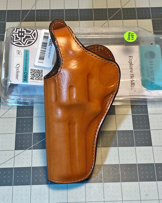 Bianchi 12679 111 Cyclone Leather LH Holster for S&W 4'' Medium Frame - LEFT HAND
