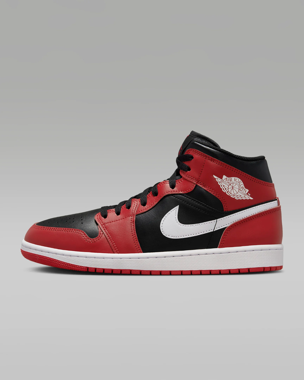 靴 NIKE AIR JORDAN 1 black gym red white Nike Air Jordan 1 Mid Gym Red Black White 554724-122 Men's