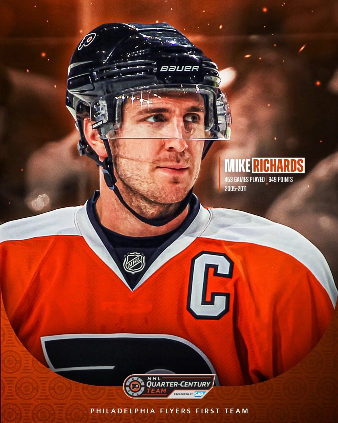 Mike Richards Philadelphia Flyers Quarter Century Team 8x10