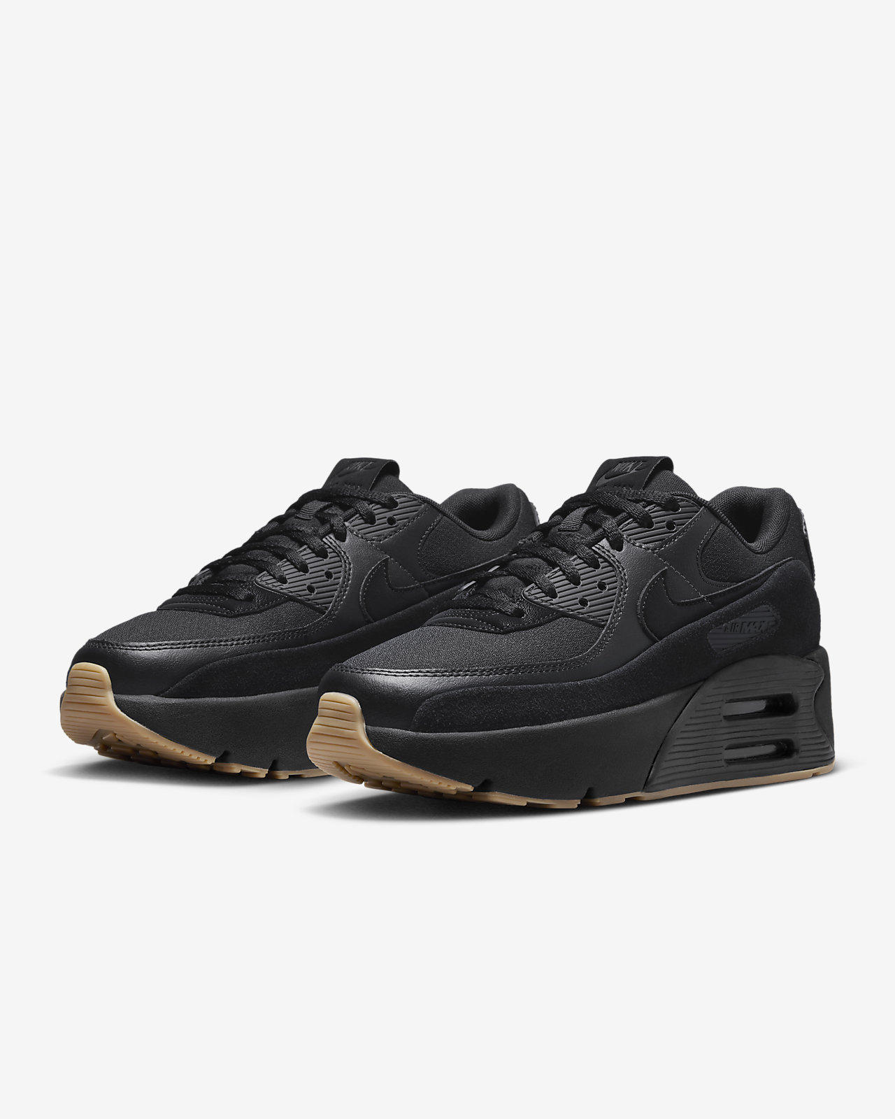 Pre-owned Nike Wmns Air Max 90 Lv8 "black/gum Medium Brown" Hj3847-010 Women [us 5-12]