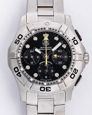 TAG Heuer Pre-Owned Stainless Steel Men's Aquagraph Chrono CN211A w/Steel Band!