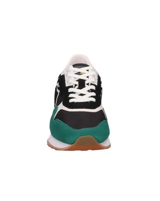 Pre-owned Atlantic Stars Low Shoes Dracoc Trainers Textile And Suede Black/green Man
