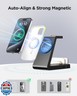 Charging Station for iPhone,5 in 1 Wireless Charger Stand Dock for Apple: Mag-Safe Charging Station for Multiple Devices Apple iPhone 17 16 15 14 13 12 Pro Max Plus iWatch Airpods