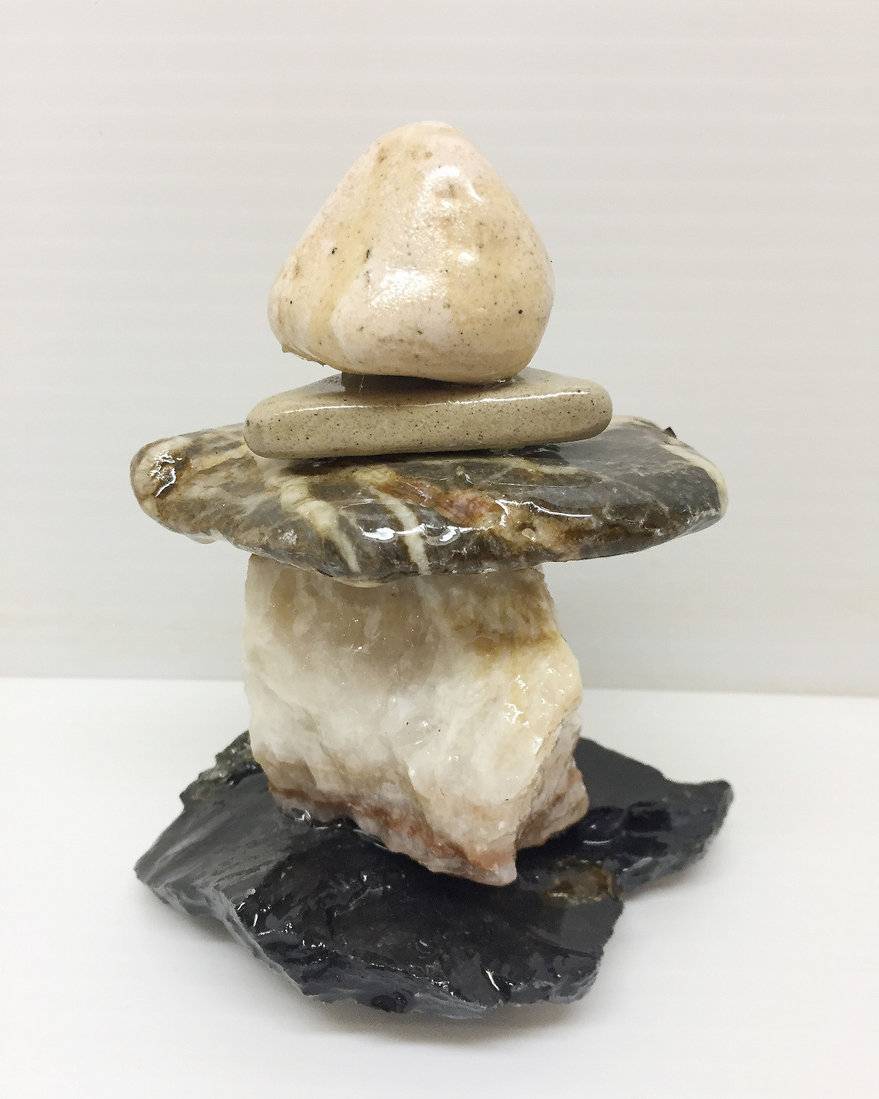 Inuit Art Stone INUKSHUK Authentic Canadian Native Autochton Art 4¨ X 5