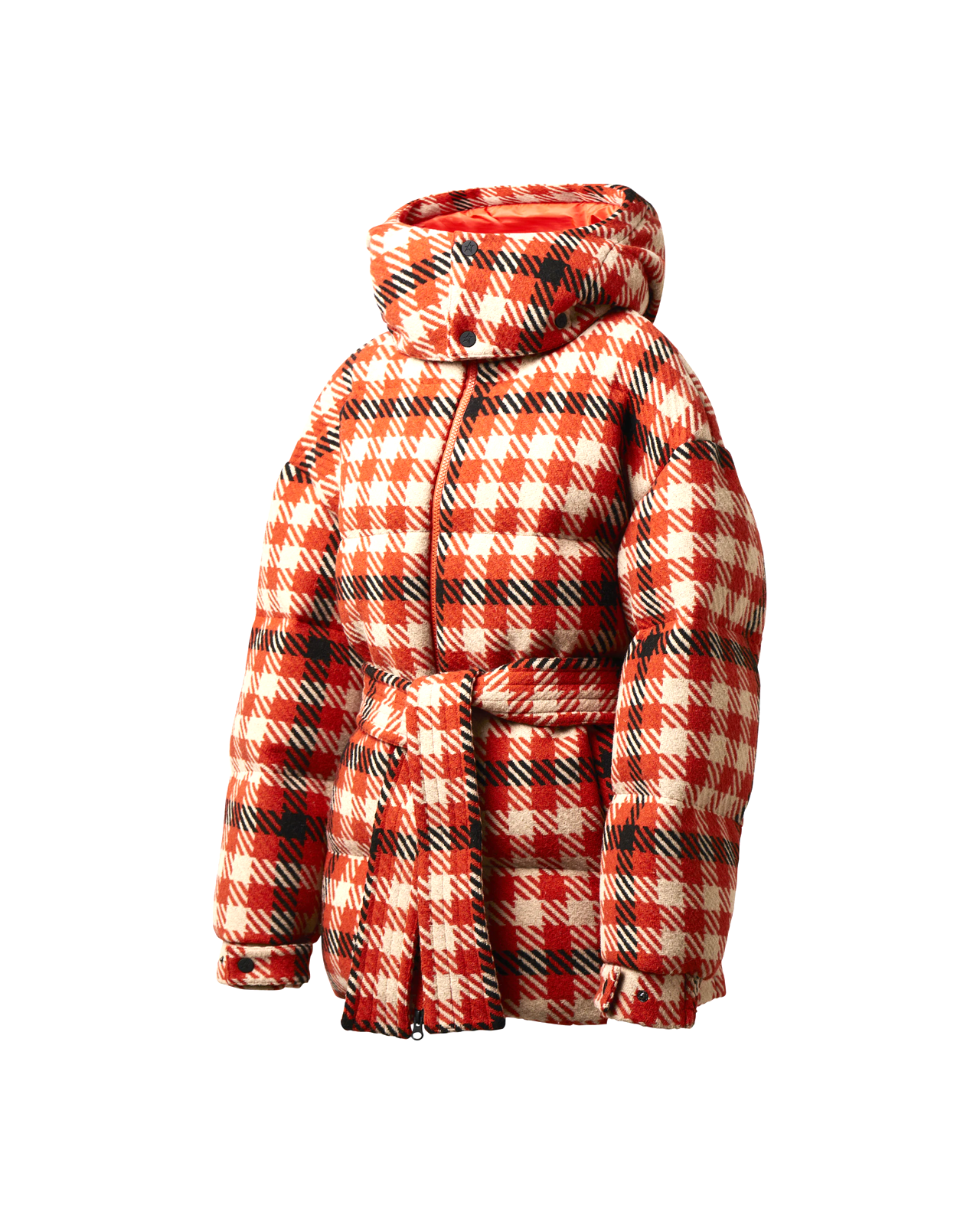 Pre-owned Perfect Moment 'star Gingham' Plaid Ski Jacket Size Xs' Msrp $990 Save $600 In Orange