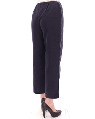 ANDREA INCONTRI ANDREA INCONTRI KUNSTVOLLE VERKURZTE BAUMWOLLHOSE - PANTS - BLUE -SIZE 40