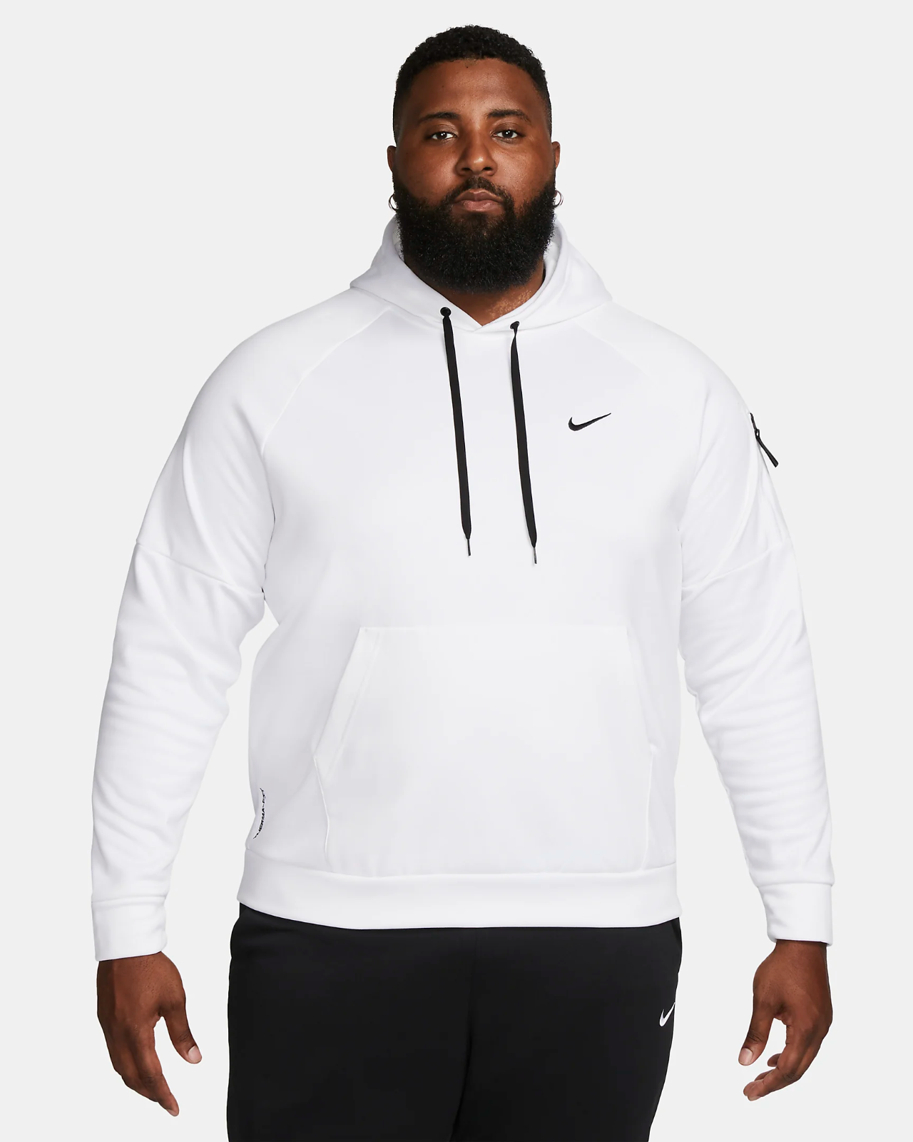Nike Hoodie Sweatshirt Therma-Fit Zip Pocket Solid DQ4834