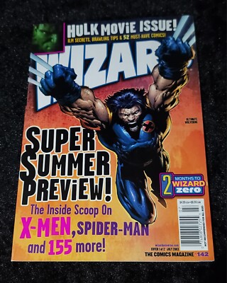 2003 Wizard Magazine #142 Ultimate Wolverine Marvel Comics 