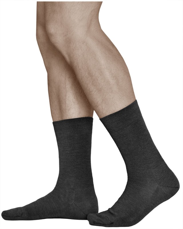 Chaussette Laine M?Rinos Homme Chaude 80% Fibre De Mouton Fine Noir - Vitsocks