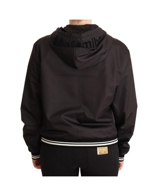Pre-owned Dolce & Gabbana Bomberjacke Mit Kapuze Aus Polyester - Outerwear - Black In Schwarz