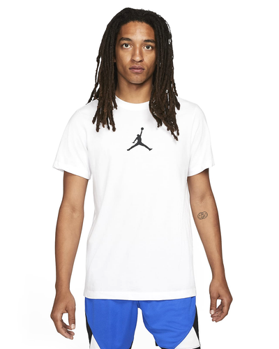

Бело-черная футболка с круглым вырезом Jordan Jumpman, White/black