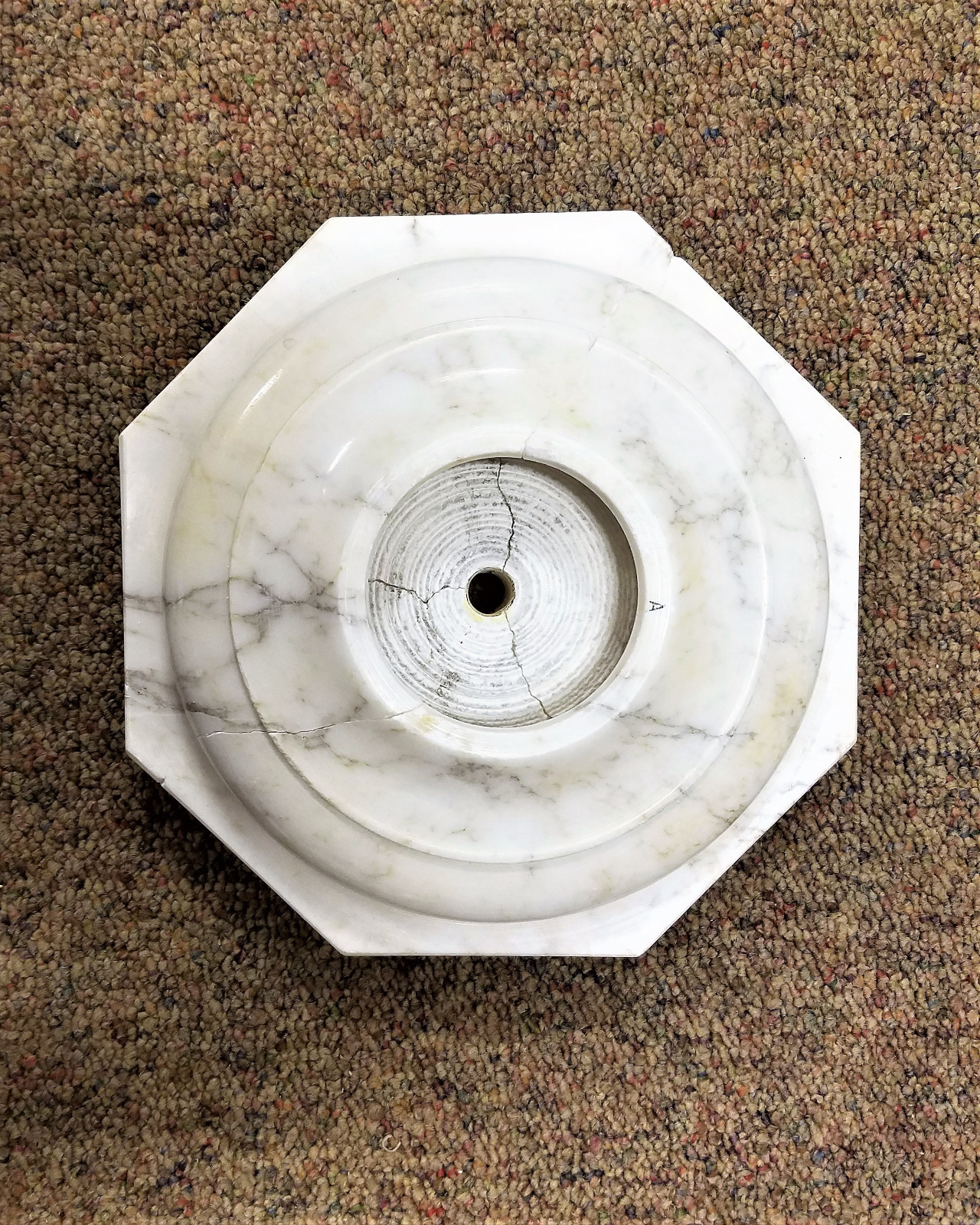 Alabaster Pedestal Statue Column Plant Flower White Stand 36