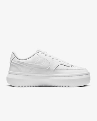 Nike Shoes Court Vision Alta LTR Triple White Women Sz 7.5 Platform DM0113-100