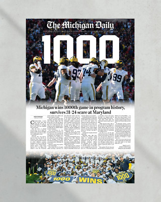 2023 Michigan Wolverines 1000th Win - Commemorative Framed Print