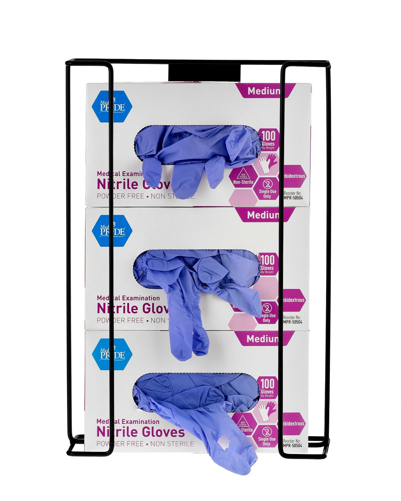 Alpine Industries Metal Wire Wall Mount Glove Dispenser Triple Glove