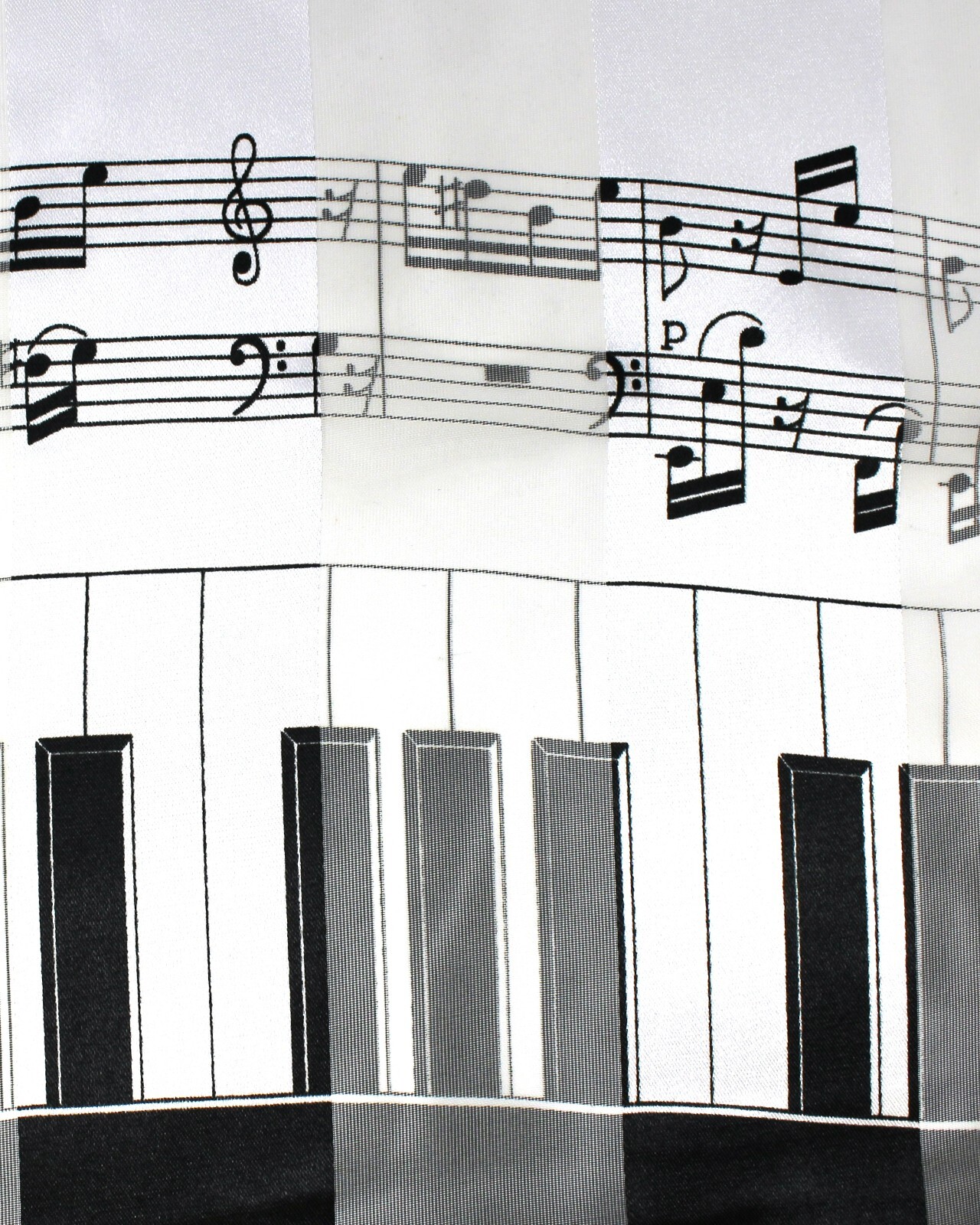 CBC CROWN Music Note & Piano Theme Lightweight, Silk-Feeling Fashion Scarf