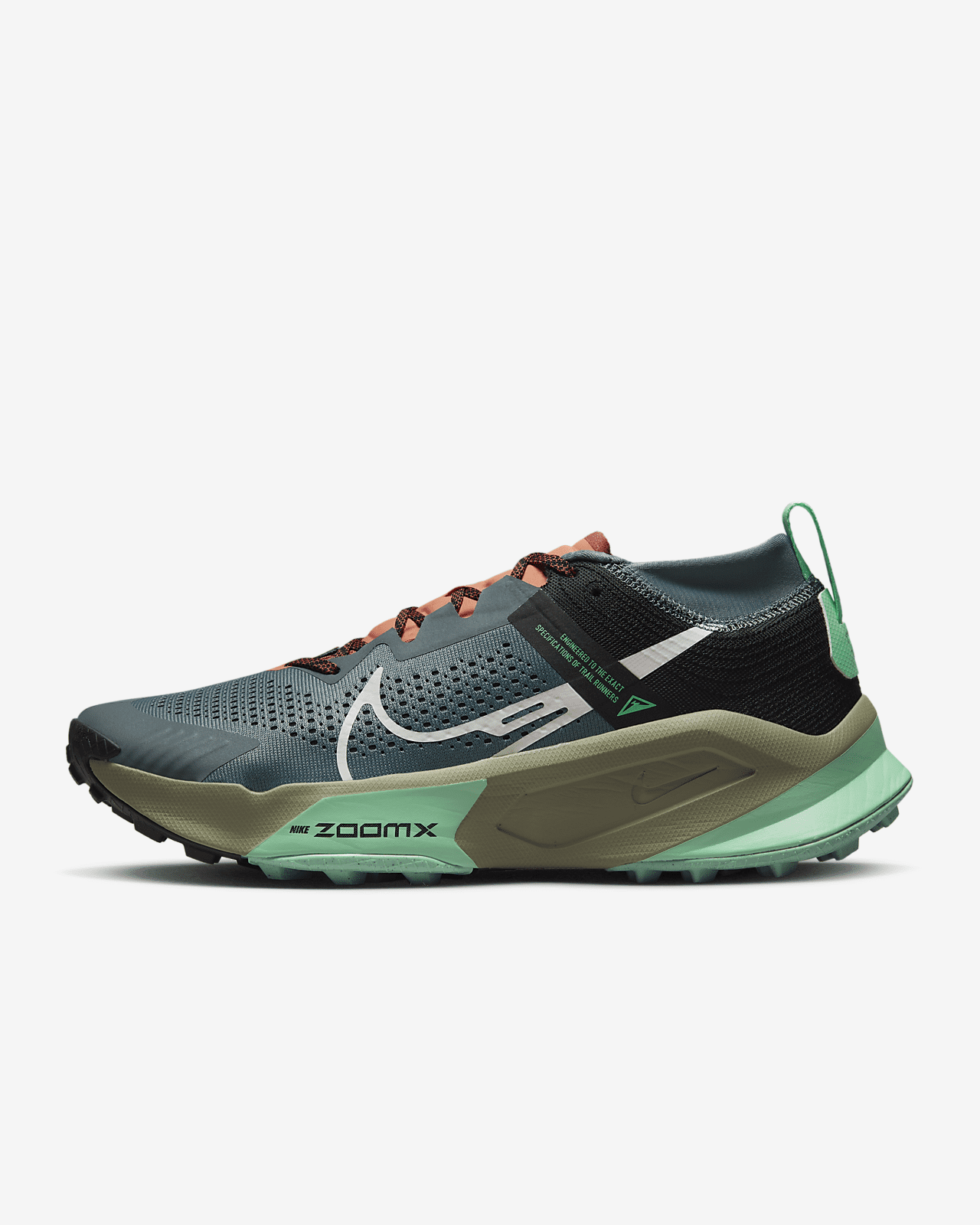 

Кроссовки NIKE Zegama DH0623-300 «Минеральный сланец / черный», Mineral slate / black / green glow, Zegama