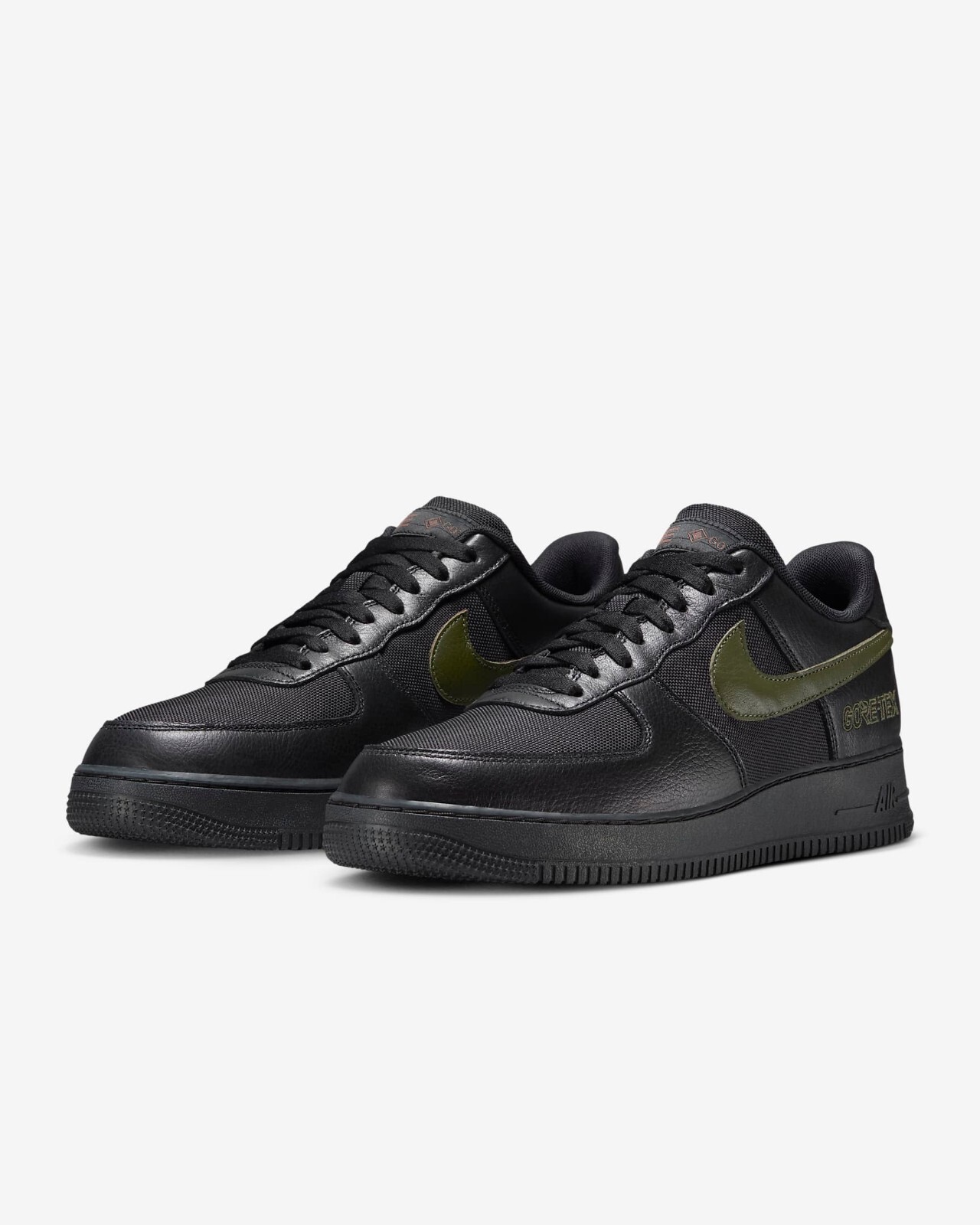 NIKE NIKE AIR FORCE 1 LOW GORE-TEX BLACK CARGO KHAKI HV3959-010 MEN'S SIZE