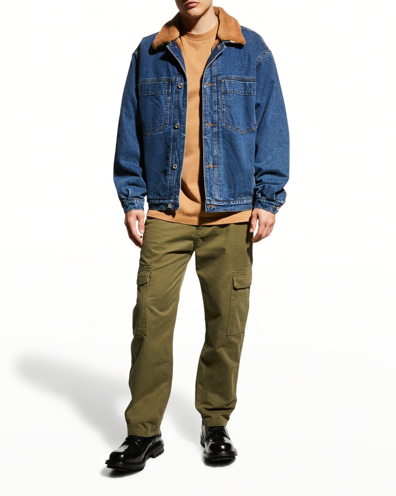 Pre-owned Scotch & Soda Denim Teddy Lined Jacket Size M / 076 In Blue