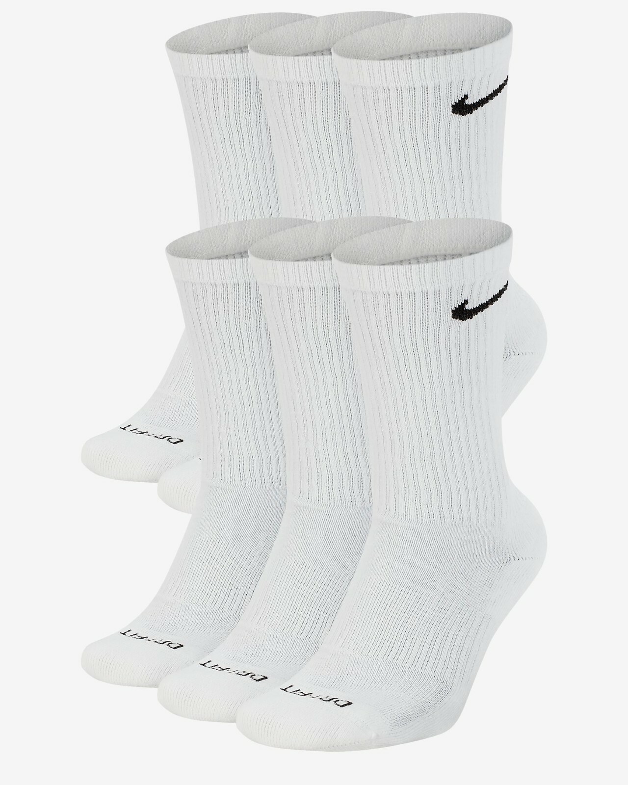 nike men's socks cotton crew 6 pack