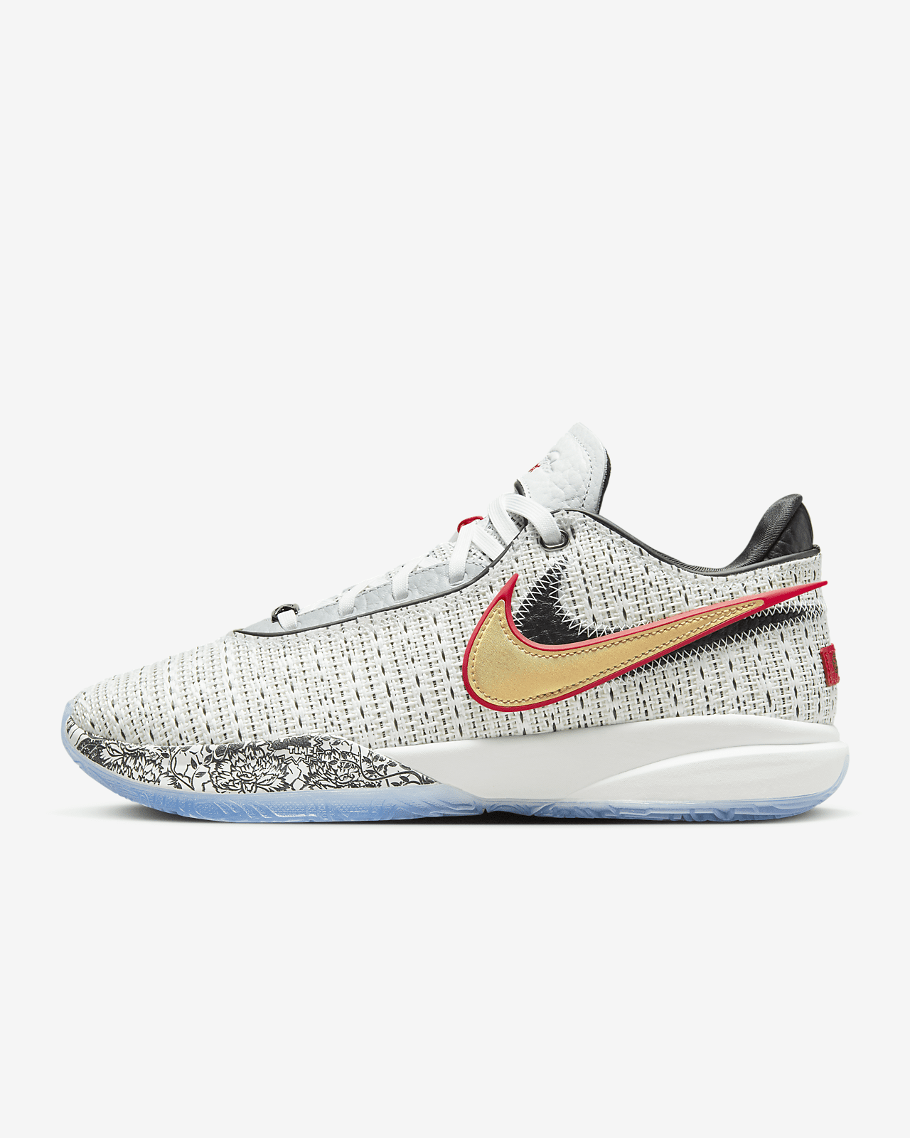 

Nike Lebron 20 EP Белый/Черный/Университет Красный/Золотой DJ5422-100 Мужчины US6-12, Nike LeBron