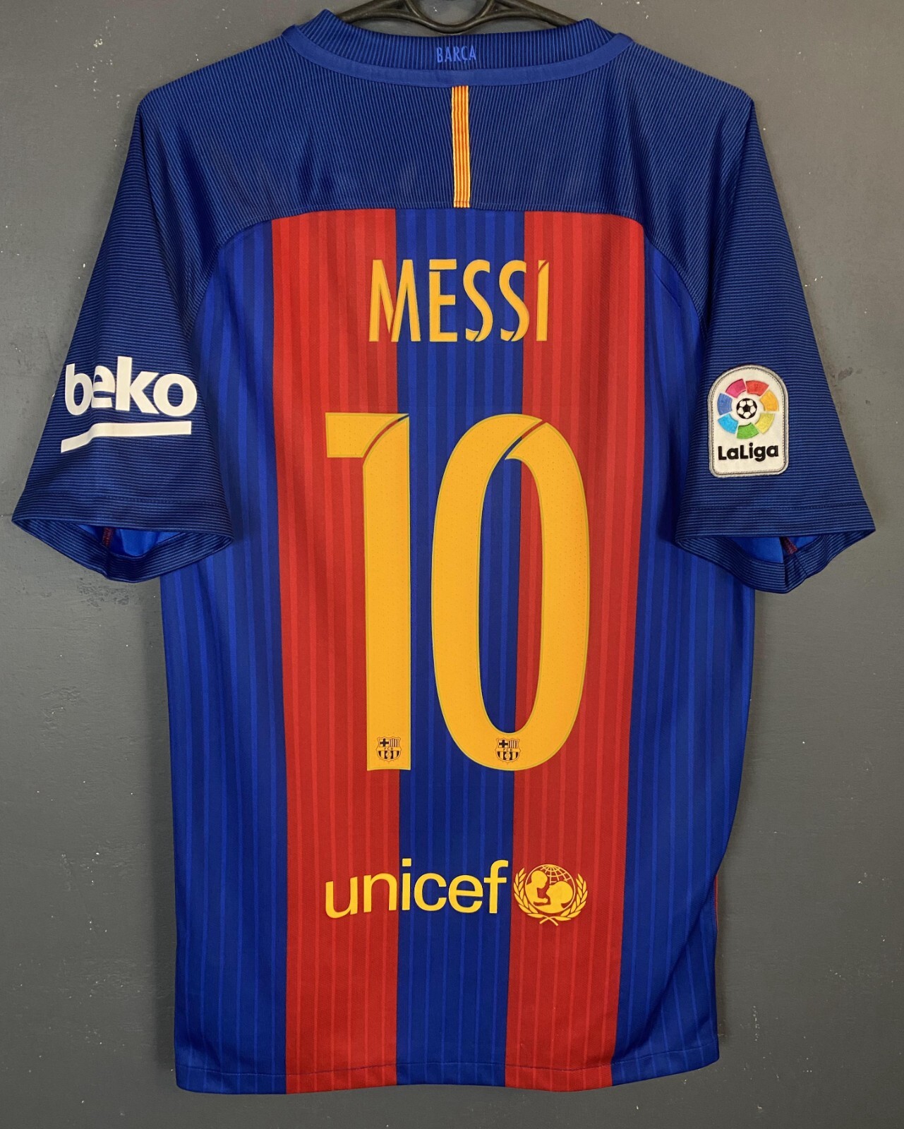 MEN LEO MESSI FC BARCELONA 2016/2017 FOOTBALL SOCCER SHIRT JERSEY