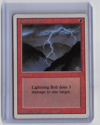 Lightning Bolt  - Revised Edition *MP/HP* MTG Magic the Gathering