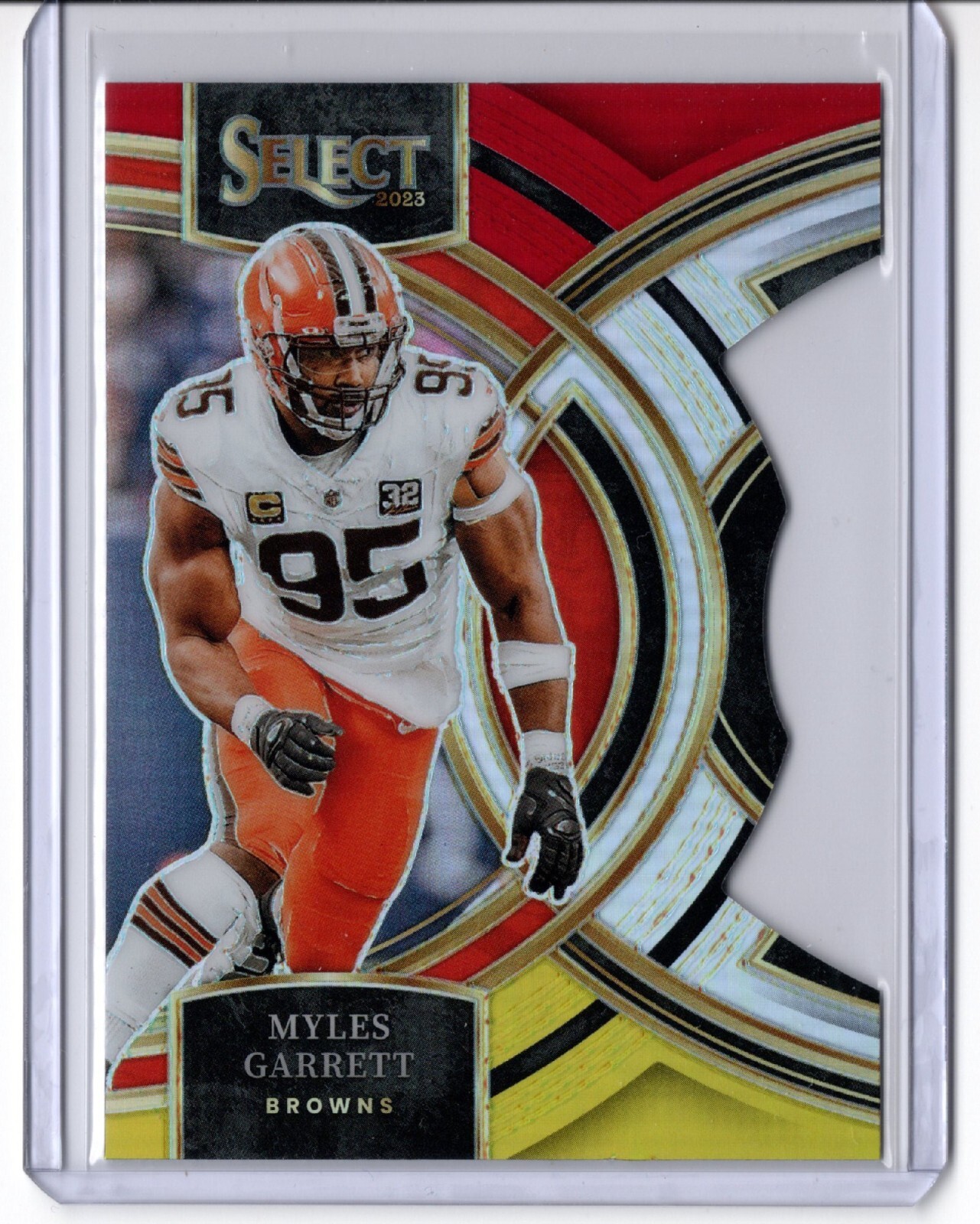 MYLES GARRETT 2023 Select RED and YELLOW DIE CUT #152