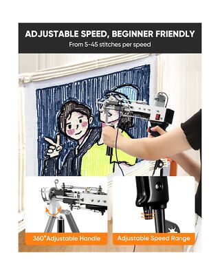 Rug Tufting Gun with Carpet Trimmer Kit - Rug-Tuft-Gun-with-Tufting-Shears, 2...