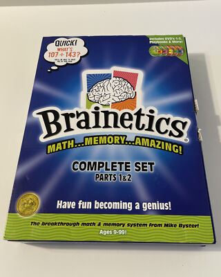 Brainetics - Math Memory and Learning - Complete Set Parts 1 & 2 - Excellent!