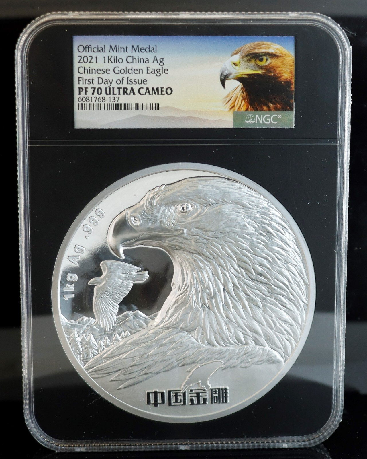 2021 1 Kilo China Golden Eagle Proof Silver Coin NGC PF70 2021 1 Kilo China Golden Eagle Proof Silver Coin NGC PF70