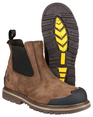 AMBLERS SAFETY AMBLERS SAFETY BROWN FS225 GOODYEAR WELTED WATERPROOF CHELSEA SAFETY BOOTS